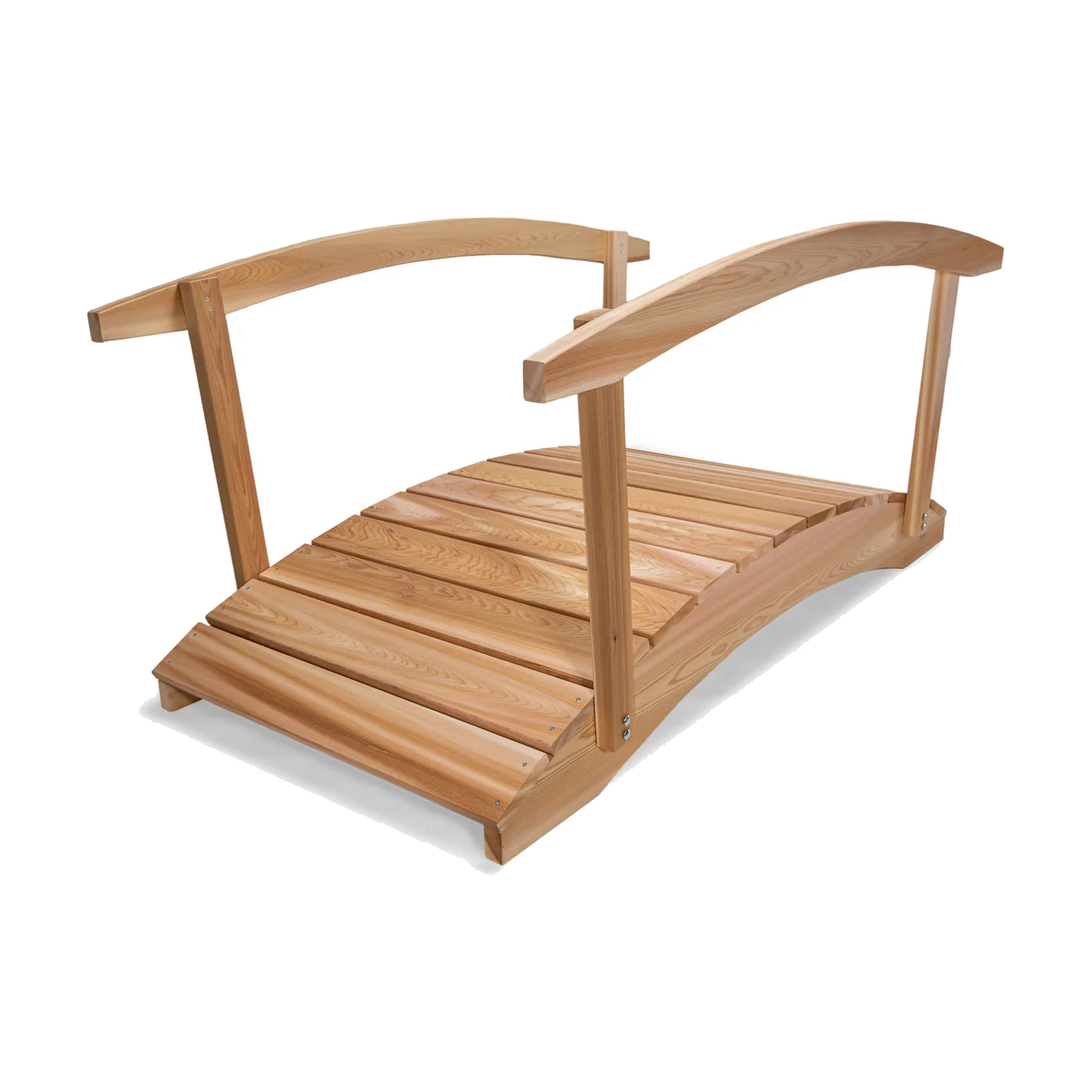 All Things Cedar 6-ft. Garden Bridge with Side Rails