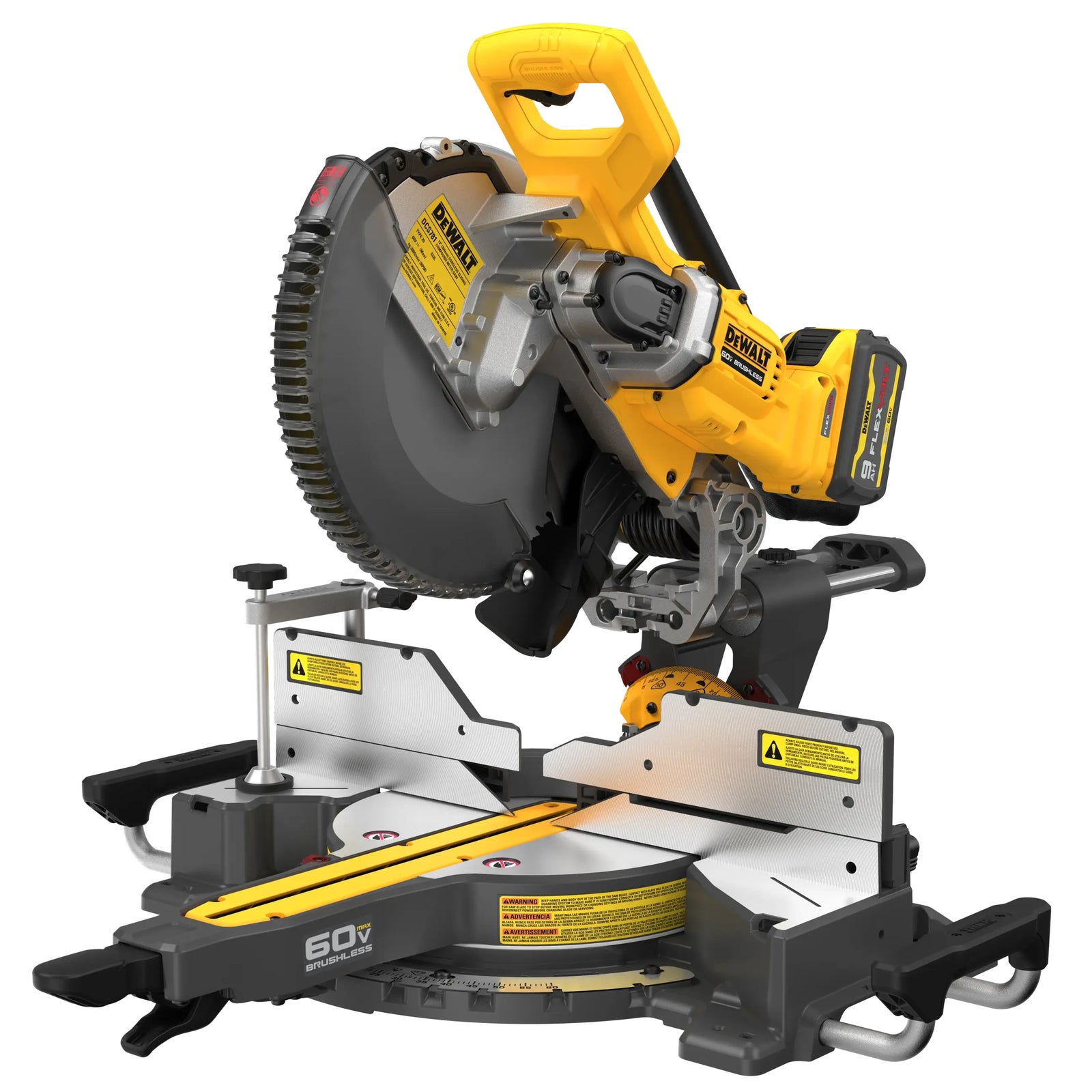 DeWalt DCS781X1 60V MAX FLEXVOLT 12" Double Bevel Sliding Compound Miter Saw Kit
