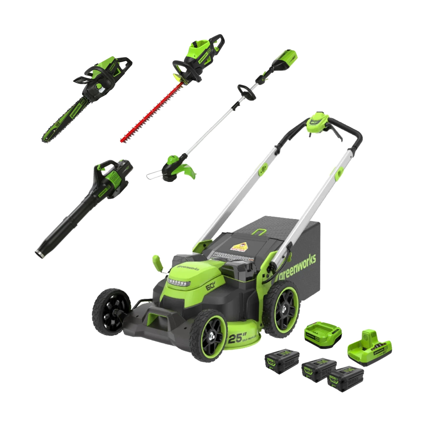 Greenworks 60V 25-in. Mower 5-Tool Combo Kit