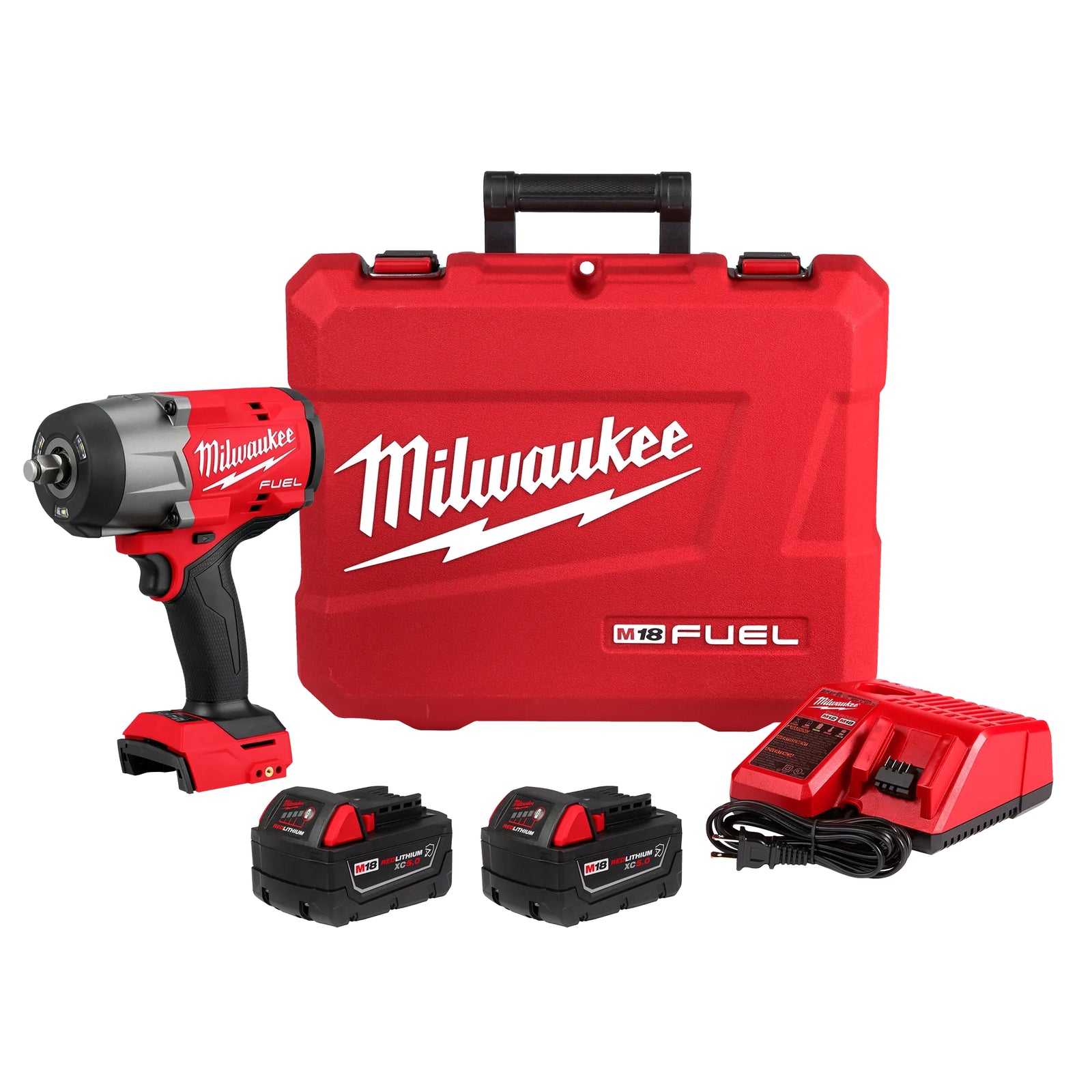 Milwaukee 2967-22 M18 FUEL 1/2" High Torque Impact Wrench Kit with Friction Ring