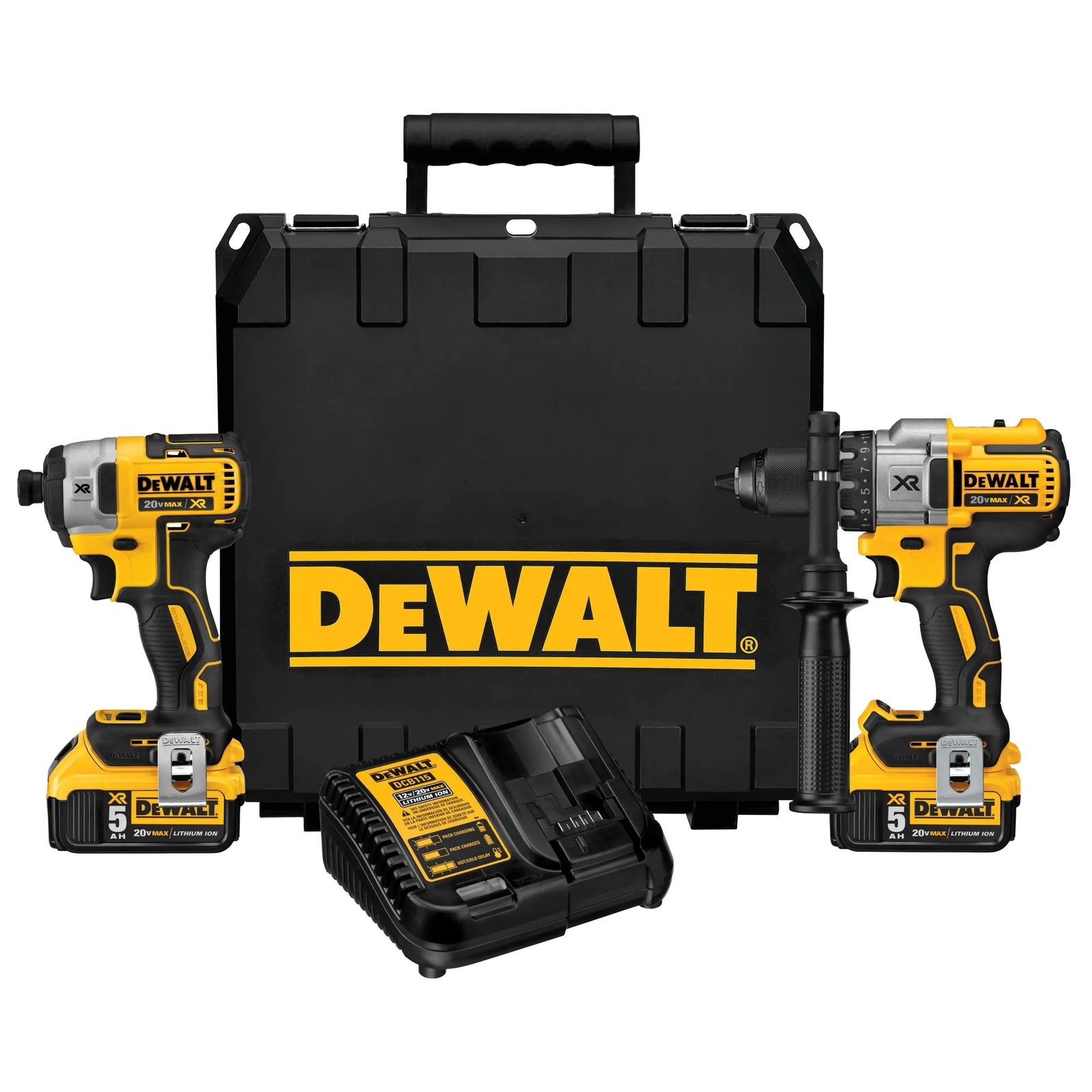 DeWalt DCK299P2 20V MAX XR Brushless 2-Tool Hammer Drill & Impact Driver Combo Kit